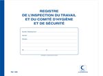 Registre Inspection du Travail/Comm Hygiène et Sécurité - 22 x 28 cm - 20 Pages ELVE