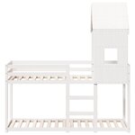 vidaXL Lit superposé sans matelas blanc 90x200 cm bois de pin massif