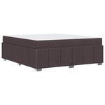 vidaXL Cadre de lit avec matelas Marron foncé 180 x 200 cm tissu