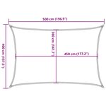 vidaXL Voile d'ombrage 160 g/m² Rouge 4x5 m PEHD