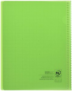 Cahier Koverbook Piqué Polypro 24x32 cm 160 P Q 5x5 Coloris Aléatoire CLAIREFONTAINE
