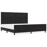 Literie vidaXL Noir 200x200 cm Velours