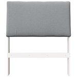 vidaXL Tête de lit capitonnée Gris clair 80 cm Pin massif