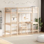 vidaXL Lit superposé sans matelas 75x190 cm bois de pin massif