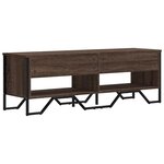 vidaXL Meuble TV chêne marron 122x34x41 cm bois d'ingénierie