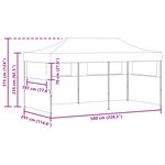 vidaXL Tente de fête 291 x 580 x 315 cm Crème Tissu Oxford