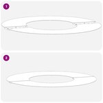 vidaXL Anneaux d'arbre plats 5 Pièces Anthracite Ø30 / 60 cm Acier