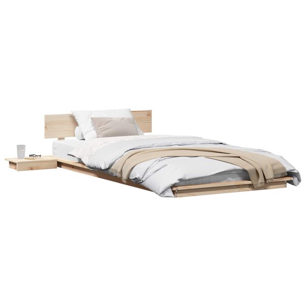 vidaXL Cadre de lit Marron 80 x 200 cm bois