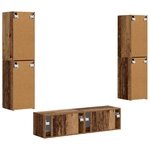 vidaXL Ensemble meuble TV 6 Pièces Bois Ancien Bois d'ingénierie