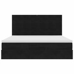 VidaXL Cadre de lit ottoman avec matelas noir 180x200cm velours