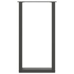 vidaXL Pieds de table de bar en U 2 pièces Anthracite 50 x (90-91) cm Acier