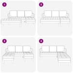 vidaXL Ensemble de Canapés avec coussin 2 Pièces Crème Polyester