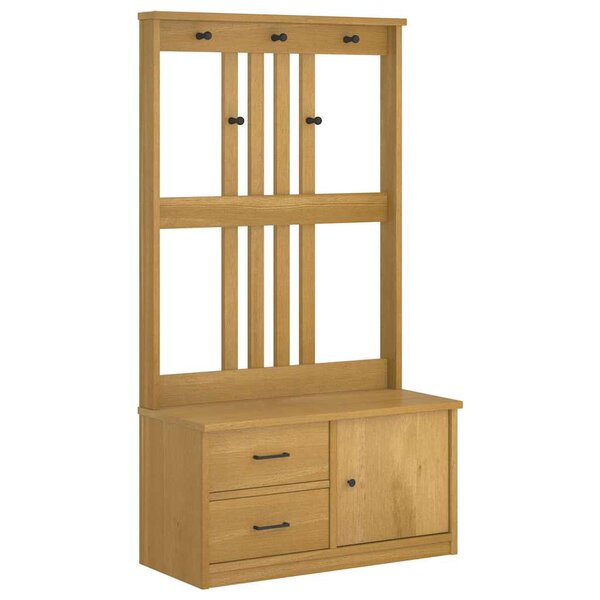 vidaXL Portemanteau SANDNES 87x40x159 5 cm bois massif pin
