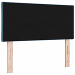 vidaXL Tête de lit LED en velours bleu foncé  design en blocs de diamants  90 cm