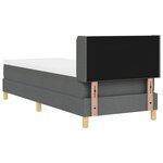 vidaXL Lit à ressorts avec matelas Gris foncé 200 x 80 cm tissu