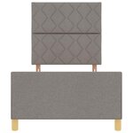 vidaXL Cadre de lit avec tête de lit Taupe 90 x 200 cm tissu