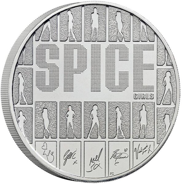 Pièce de monnaie en Cupronickel 5 Pounds g 28.28 Millésime 2026 Legends of Music SPICE GIRLS