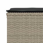 vidaXL Salon de jardin 5 Pièces avec coussins gris clair résine tressée