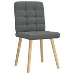 vidaXL Chaises à manger lot de 4 gris foncé tissu