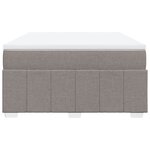 vidaXL Sommier à lattes de lit avec matelas Taupe 140x200 cm Tissu