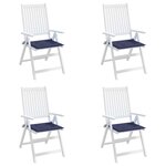 vidaXL Coussins de palette lot de 4 bleu marine 40x40x4cm tissu oxford