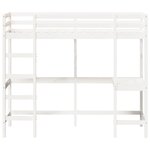 vidaXL Lit superposé sans matelas blanc 80x200 cm bois de pin massif