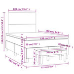vidaXL Sommier à lattes de lit avec matelas noir 120x190 cm similicuir