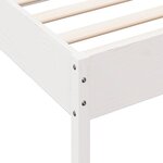 vidaXL Cadre de lit sans matelas blanc 75x190 cm bois de pin massif