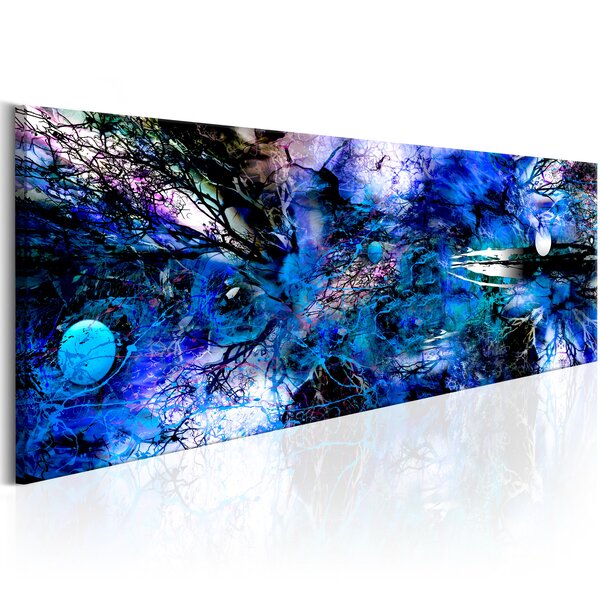 Tableau - blue artistic chaos l x h en cm 150x50