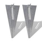 vidaXL Piquets de poteau de clôture 2 Pièces acier