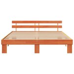 vidaXL Cadre de lit avec tête de lit Marron 200 x 200 cm