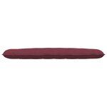 vidaXL Coussin de Dos Bordeaux 200 x 19 x 50 cm tissu