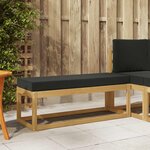 vidaXL Banc de Jardin Bois d'Acacia Massif Blanc
