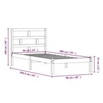 vidaXL Cadre de lit Bois de pin massif 90x200 cm