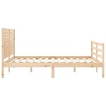 vidaXL Cadre de lit avec tête de lit 160x200 cm bois massif