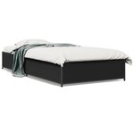 vidaXL Cadre de lit sans matelas noir 90x200 cm