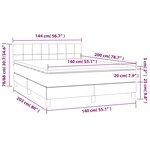 vidaXL Sommier à lattes de lit avec matelas LED Vert foncé 140x200 cm