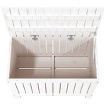 vidaXL Boîte de rangement de jardin Blanc 76x42 5x54 cm Bois de pin