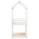vidaXL Lit superposé sans matelas blanc 90x200 cm bois de pin massif