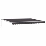 vidaXL Auvent rétractable manuel Anthracite 5 × 3 5 m