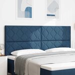 vidaXL Tête de lit avec des lumières à LED Réglable Bleu 200 cm tissu