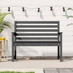 vidaXL Banc de jardin gris 109x48x91 5 cm bois massif de pin