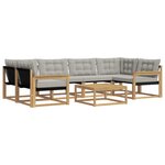 vidaXL Ensemble de canapés d'extérieur 7 pc Blanc et gris clair
