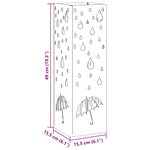vidaXL Porte-parapluie Anthracite 15 5 x 15 5 x 49 cm Métal