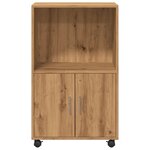 vidaXL Armoire à roulettes chêne artisanal 55x40x91 cm bois ingénierie