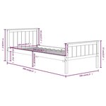 vidaXL Cadre de lit sans matelas marron foncé pin massif 100x200 cm