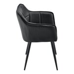 Lot de 2 chaises de salle à manger salon design moderne cuisine 81 x 57 x 53 cm noir 03_0009609
