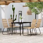 vidaXL Ensemble à manger de jardin 5 Pièces Chêne