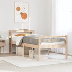 vidaXL Lit pour personne âgée et tête de lit 100x200cm bois pin massif