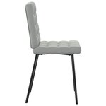 vidaXL Chaises à manger lot de 2 Gris clair Velours